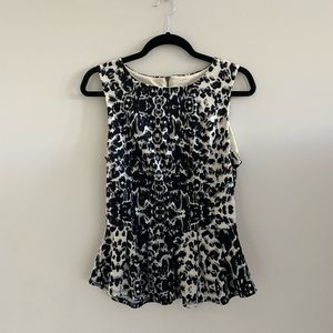 Cheetah Peplum Tank Top, Medium